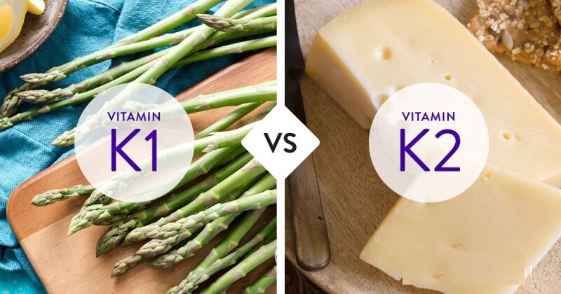 فرق ویتامین k1 با k2