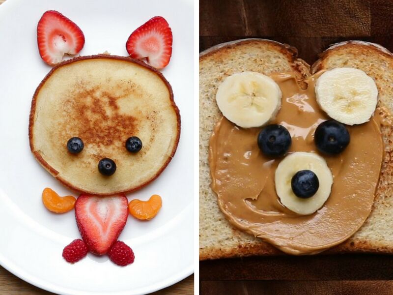 تزیین پنکیک صبحانه کودک