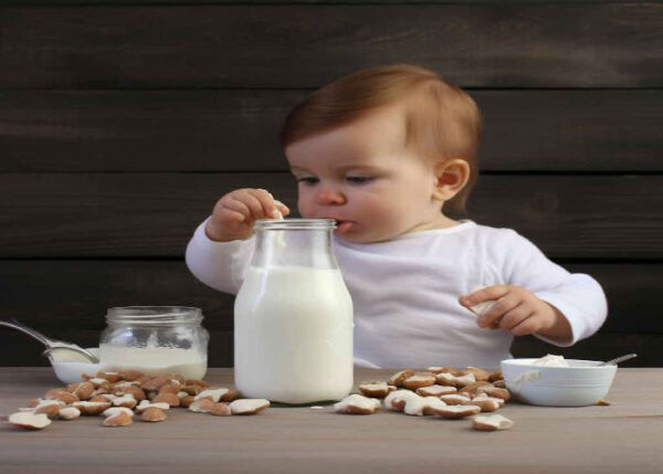 شیره بادام به نوزاد