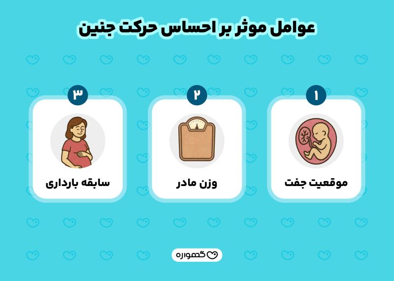 عوامل موثر بر احساس حرکت جنین