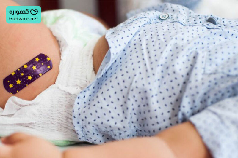 محل تزریق واکسن دو ماهگی