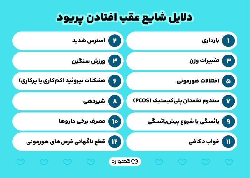 دلایل شایع عقب افتادن پریود