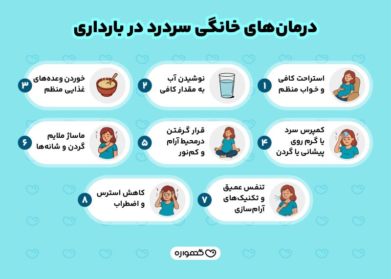درمان خانگی سردرد در بارداری