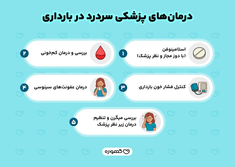 درمان پزشکی سردرد در بارداری